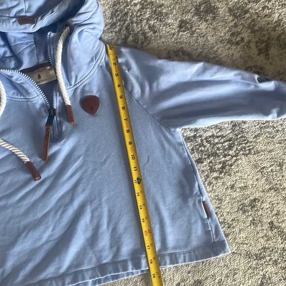 Wanakome Leelee Lux Baby Blue Jay Half Zip Crop Hoodie Women’s M - Picture 11 of 15